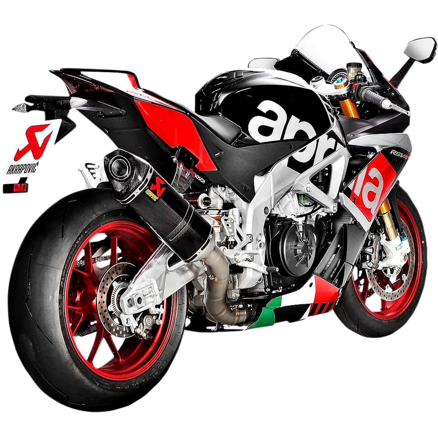 Akrapovic Carbon Fiber Evolution Line Full Exhaust System For Aprilia TUONO V4 1100 RR ABS Factory 2017-2020